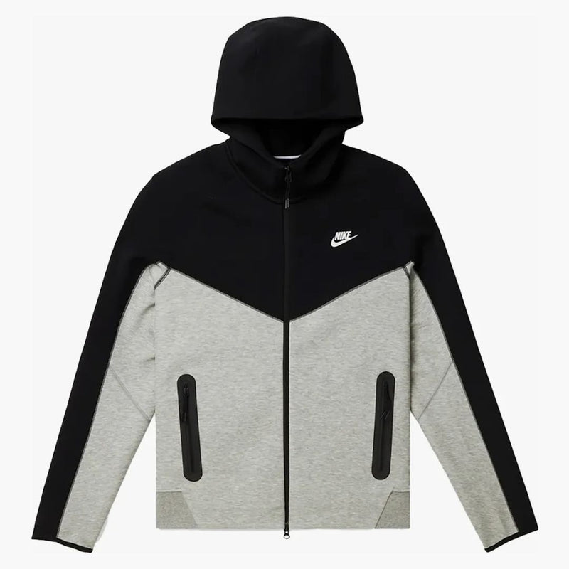 Nike Sportswear Tech Fleece Windrunner Full-zip Hoodie Dark Grey Heather/black/white