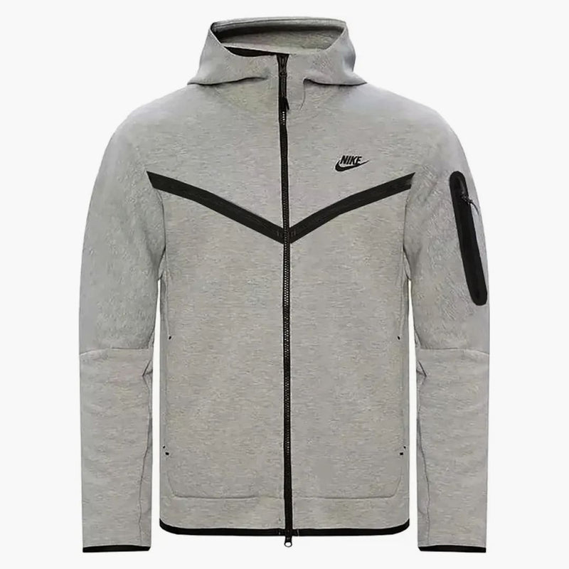 Nike Sportswear Tech Fleece Windrunner Full Zip Hoodie (fw24) Dark Grey Heather/black