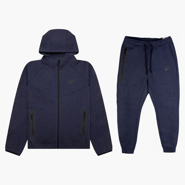 Nike Sportswear Tech Fleece Windrunner Full Zip Hoodie & Joggers Set Obsidian Heather/black