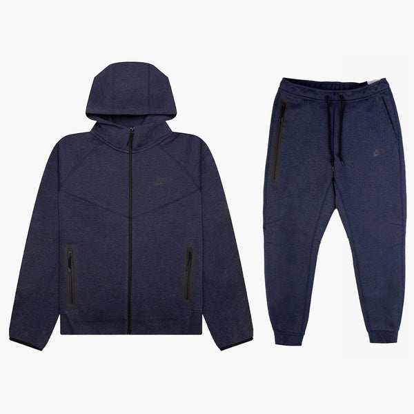 Nike Sportswear Tech Fleece Windrunner Full Zip Hoodie & Joggers Set Obsidian Heather/Black