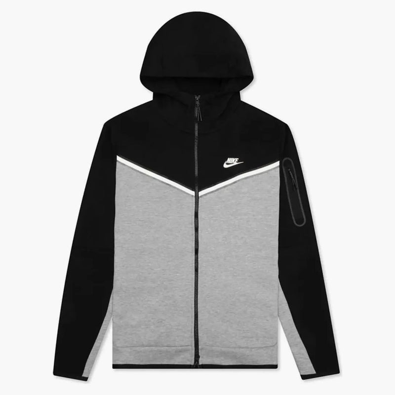 Nike Sportswear Tech Fleece Full-zip Hoodie Black/dark Grey Heather/white