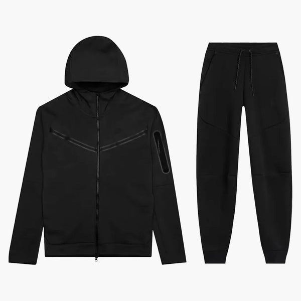 Nike Sportswear Tech Fleece Full-zip Hoodie & Joggers Set Black