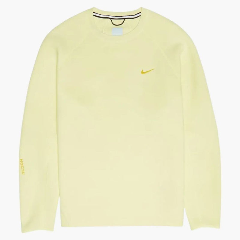 Nike X Nocta Nrg Tech Fleece Crewneck Sweatshirt Citron Tint/vivid Sulfur