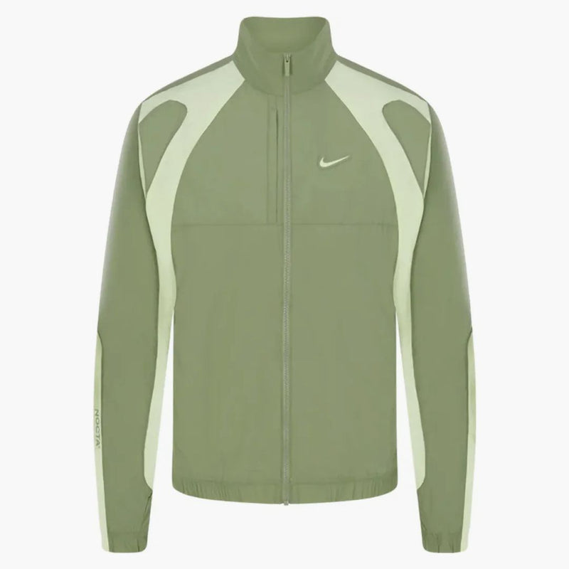 Nike X Nocta Northstar Nylon Track Jacket Oil Green/light Liquid Lime