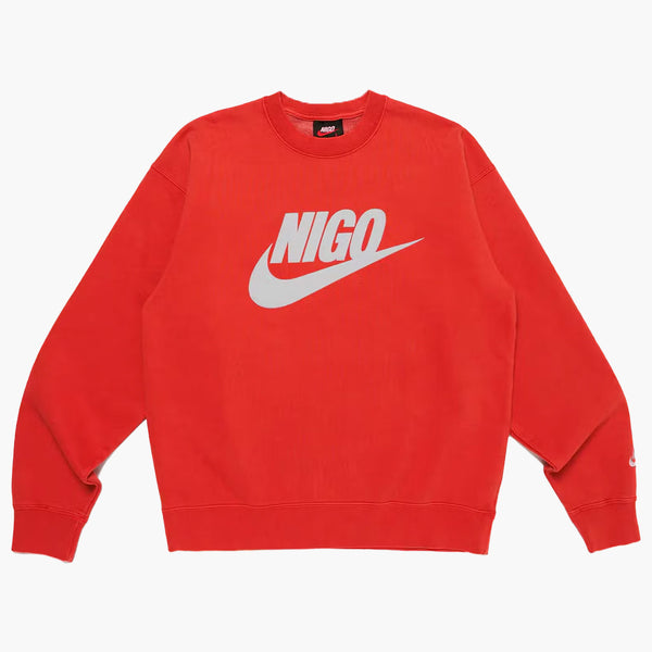 Nike x Nigo NRG Polece Crew Bluza czerwona