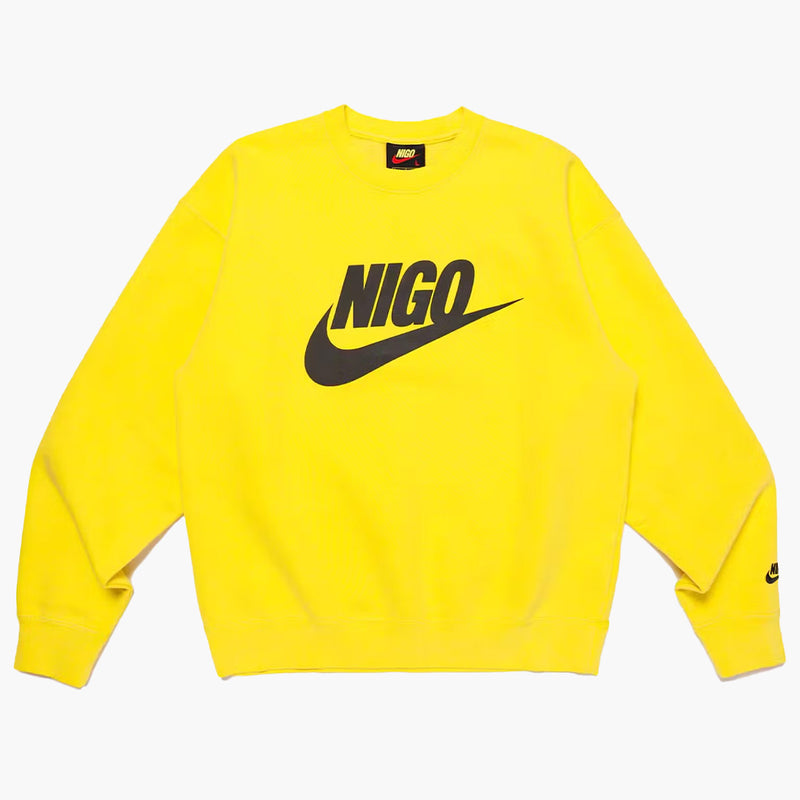 Nike x Nigo NRG Fleece Crew Sweatshirt Yellow