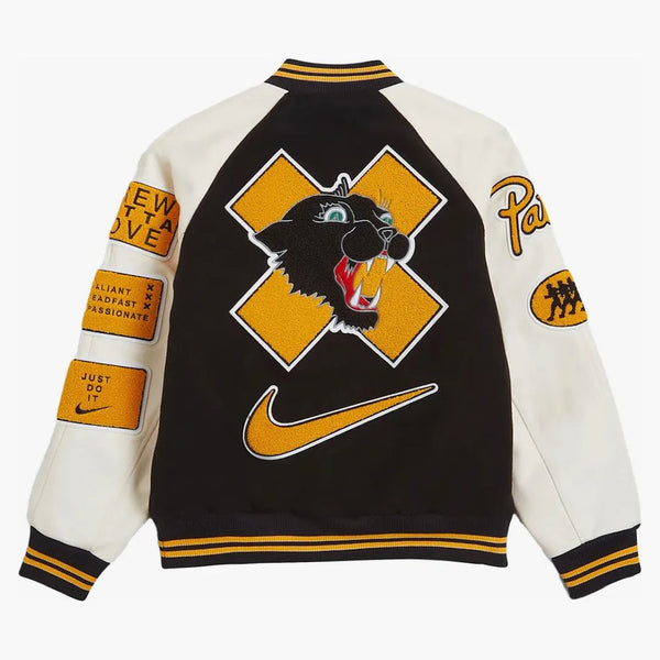 Nike X Patta Running Team Varsity Jacket Black/yellow/white