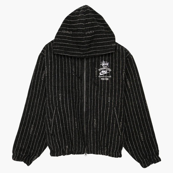 Nike X Stussy Striped Wool Jacket Black