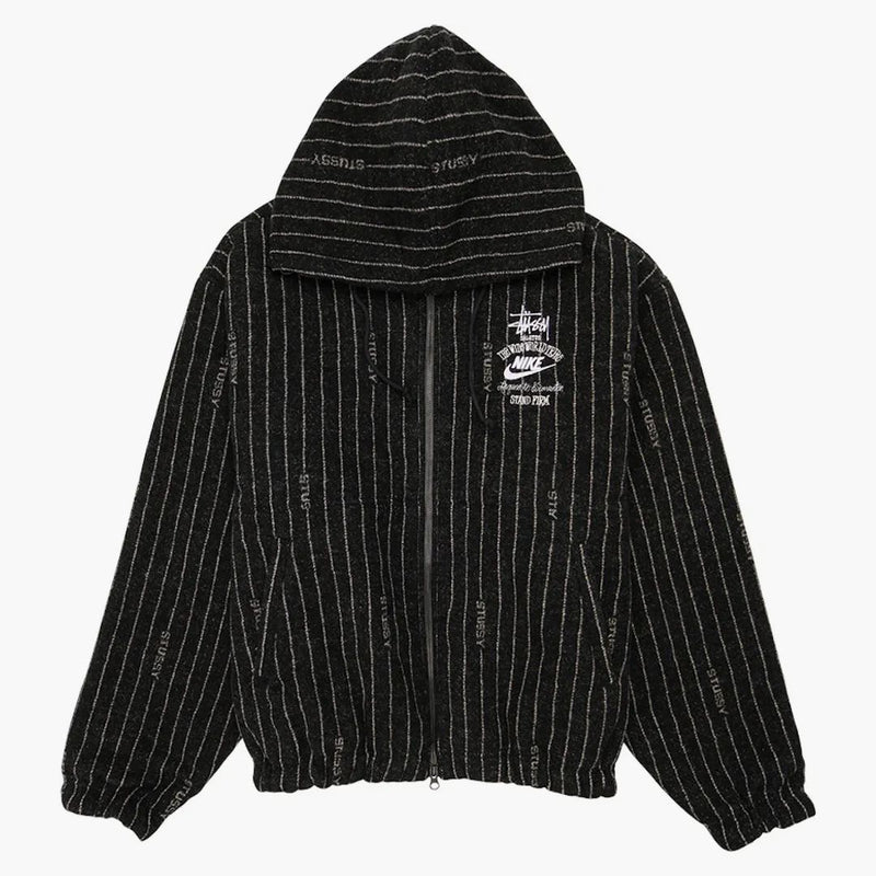 Nike x Stussy Striped Wool Giacca nera