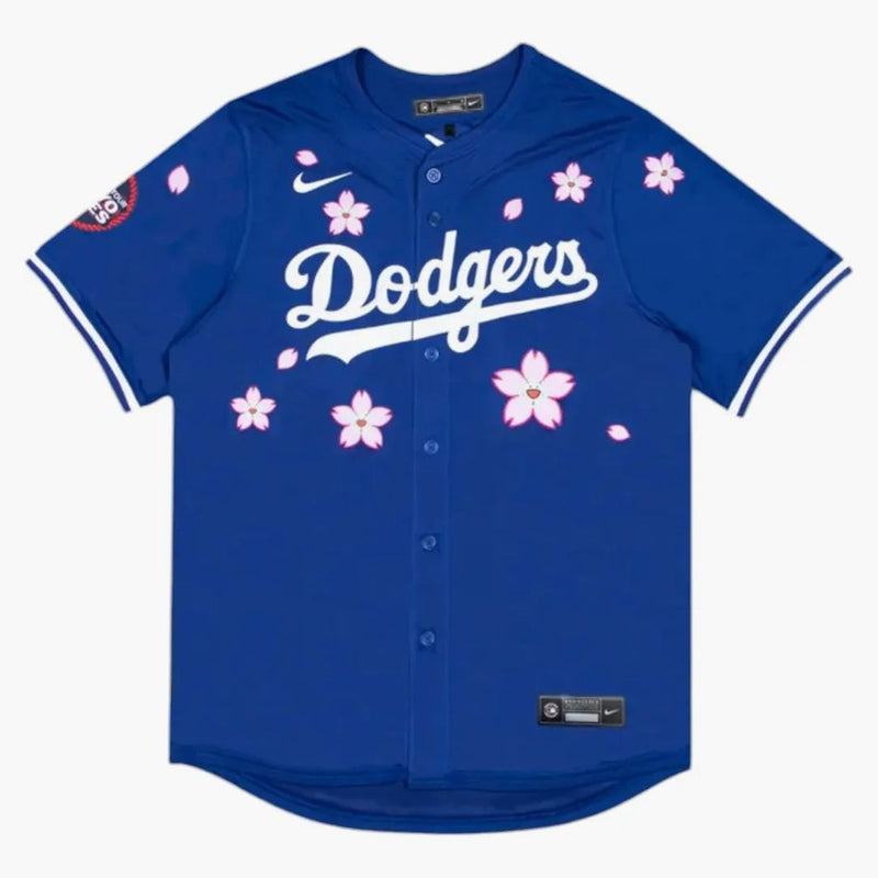 Nike X Takashi Murakami X Mlb World Tour Tokyo Series 2025 Dodgers Tokyo Away Jersey Blue