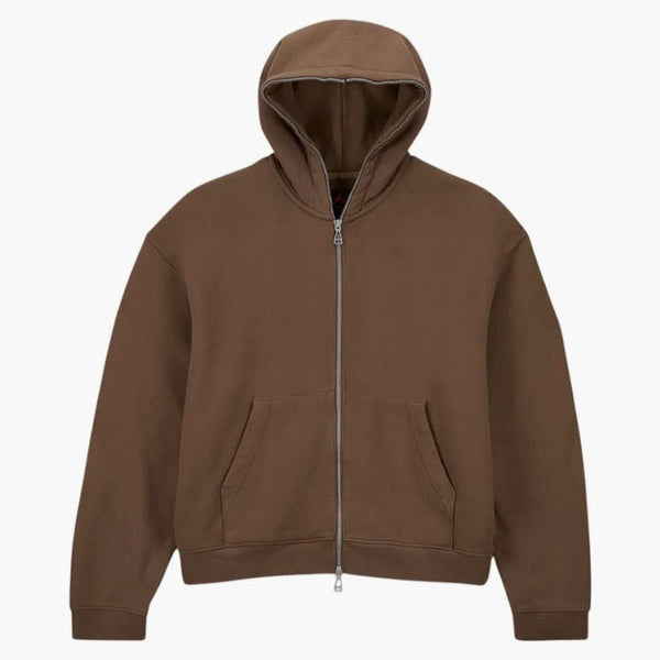 Jordan X Travis Scott Full-zip Hoodie Brown