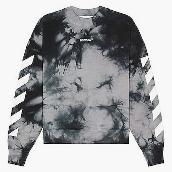 Off-white Diag Arrow Tie Dye Skate Crewneck Grey