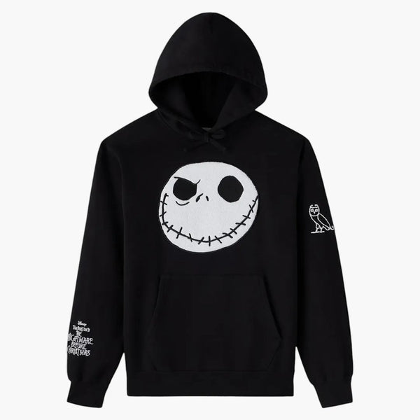 Ovo X Disney The Nightmare Before Christmas Jack Skellington Hoodie Black