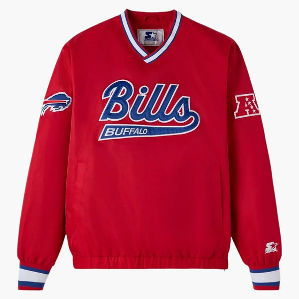 Ovo X Nfl Buffalo Bills Starter Trainer Pullover Jacket Red