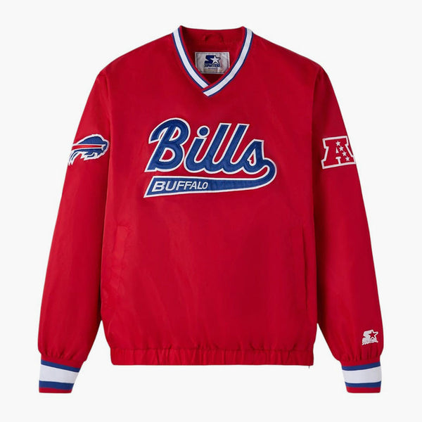 OVO x NFL Buffalo Bills Starter Trainer Pullover Jacket Red