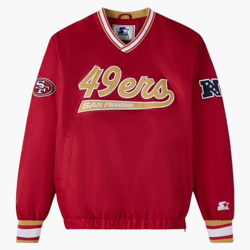 Ovo X Nfl San Francisco 49ers Starter Trainer Pullover Jacket Red