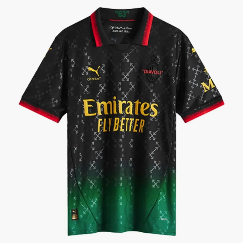 Off-white X Puma Ac Milan Replica Jersey Black