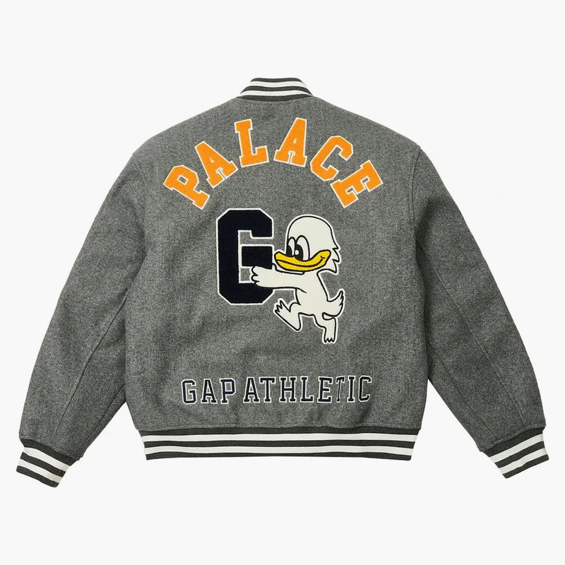 Palace X Gap Varsity Jacket Grey