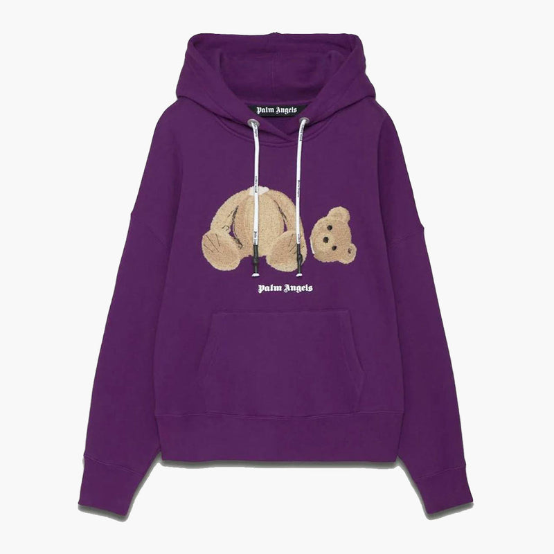 Palm Angels Bear Hoodie Purple