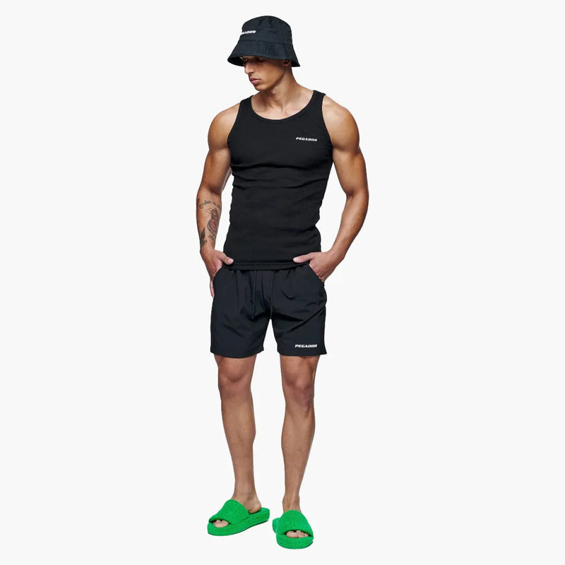 Pegador Logo Swim Shorts Black Model