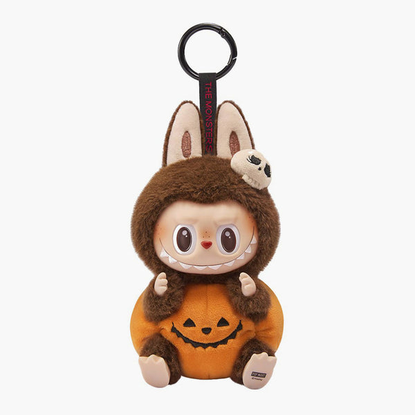 Pop Mart Labubu Happy Halloween Party Series-Sitting Pumpkin Vinyl Plush Pendant