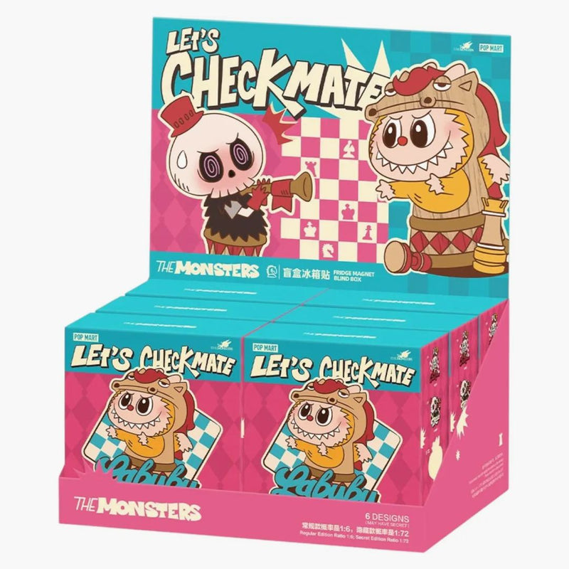 Pop Mart Labubu The Monsters Let's Checkmate Series Fridge Magnet Sealed Case (6 Blind Box)