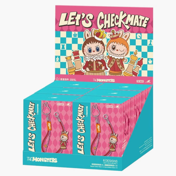 Pop Mart Labubu The Monsters Let's Checkmate Series Pendant Sealed Case (6 Blind Box)