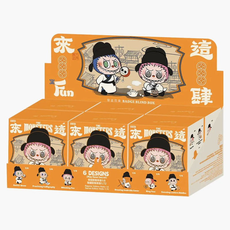 Pop Mart Labubu The Monsters Let's Have Fun Together Series Badge Sealed Case (6 Blind Box)