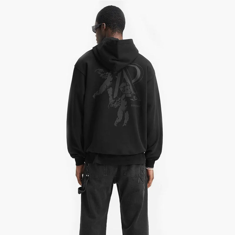 Represent Cherub Initial Hoodie Jet Black Modell Rückseite