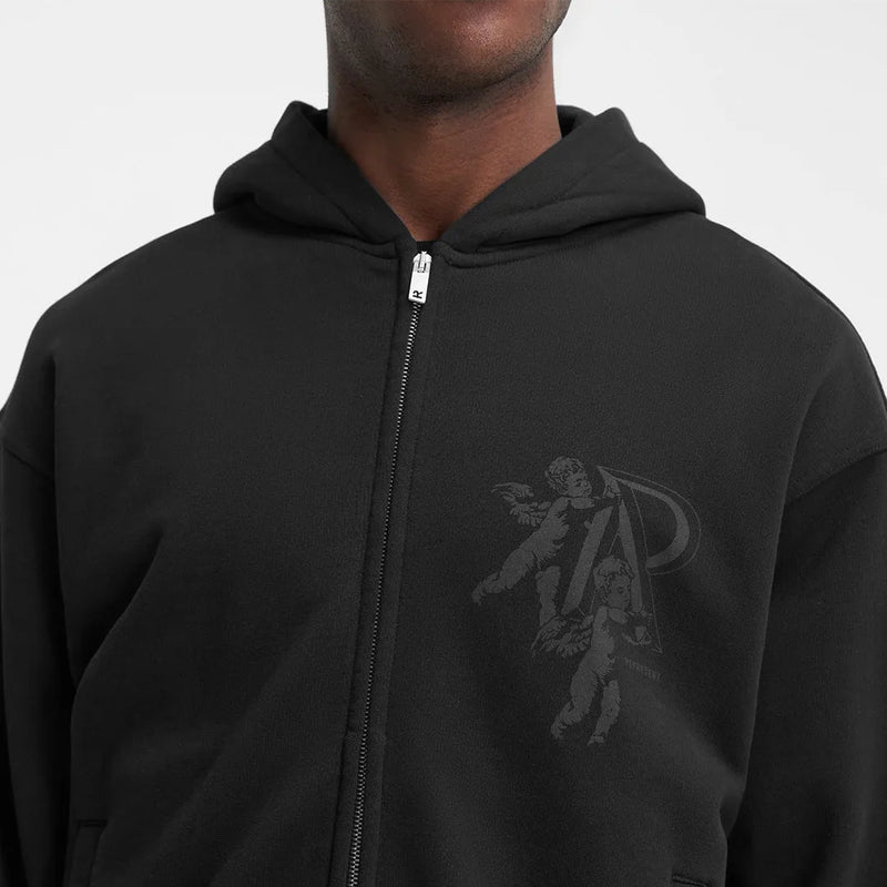 Represent Cherub Initial Zip Hoodie Jet Black Nahaufnahme