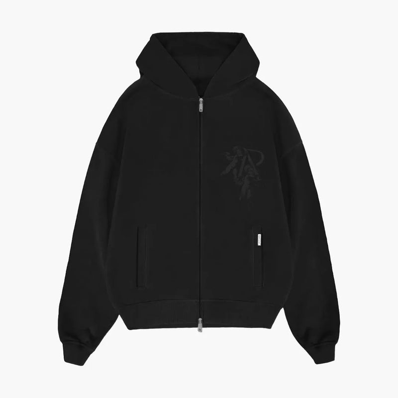 Represent Cherub Initial Zip Hoodie Jet Black