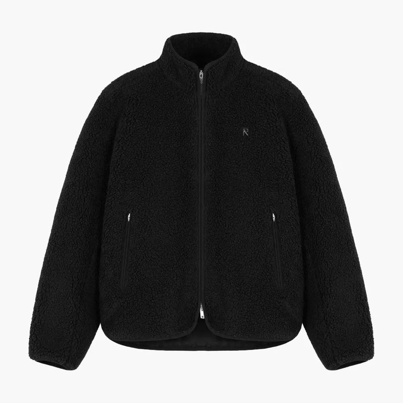 Represent Fleece Zip Through Jet Black