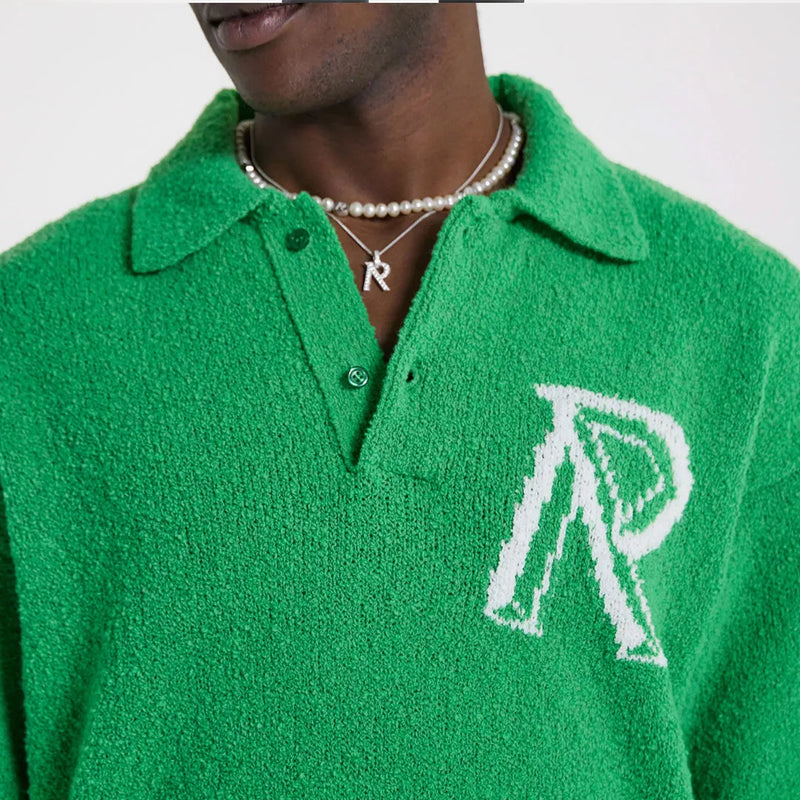 Represent Initial Boucle Polo Island Green Nahaufnahme