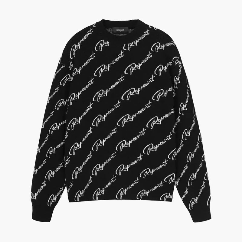 Represent Jaquard Sweater Black