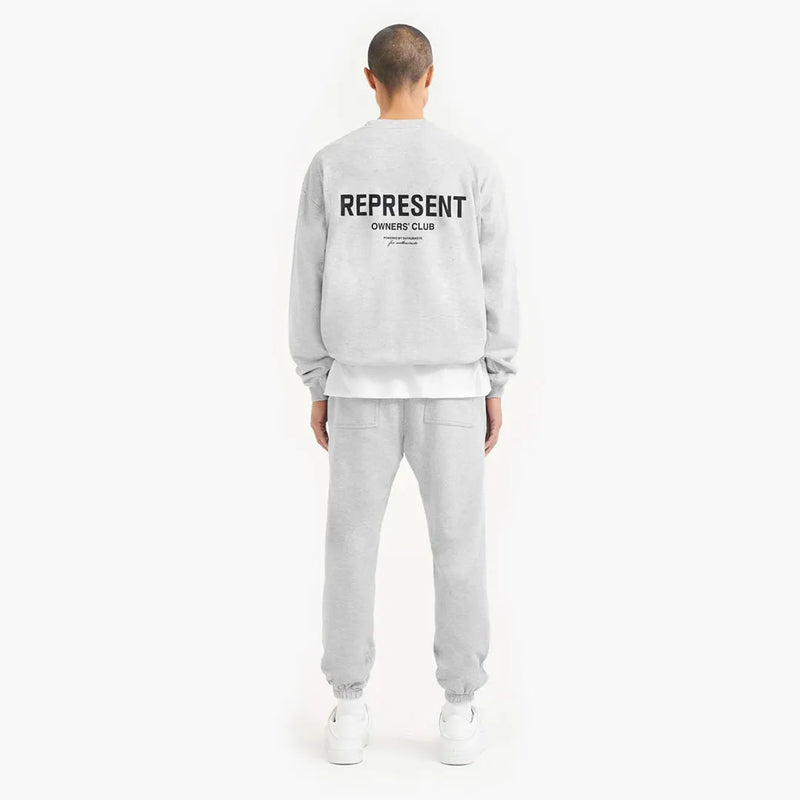 Represent Owners Club Sweater Ash Grey Modell Rückseite