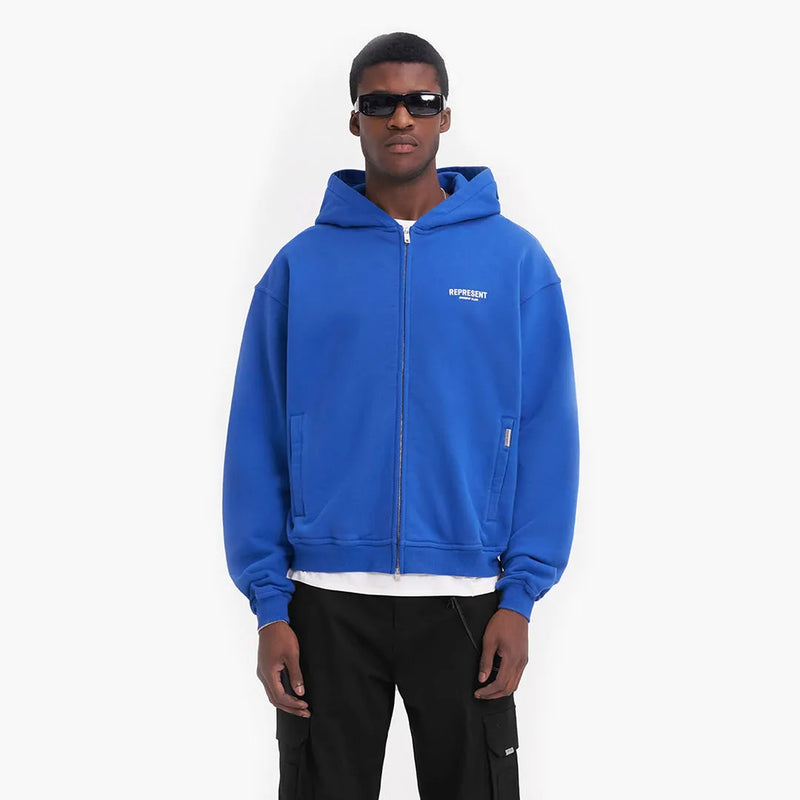 Represent Owners Club Zip Hoodie Cobalt Modell