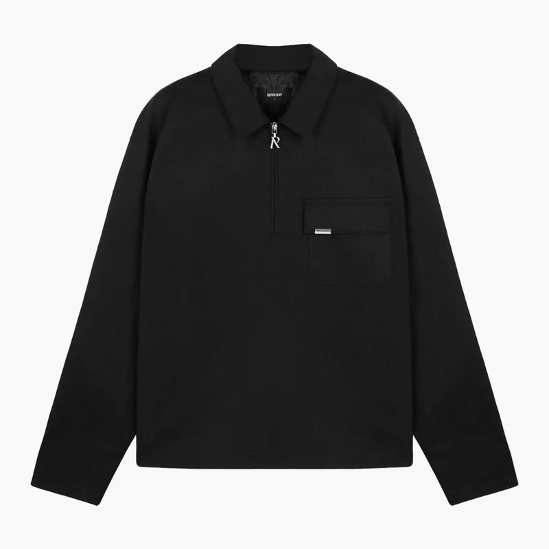 Represent Quilted Pullover Shirt Black