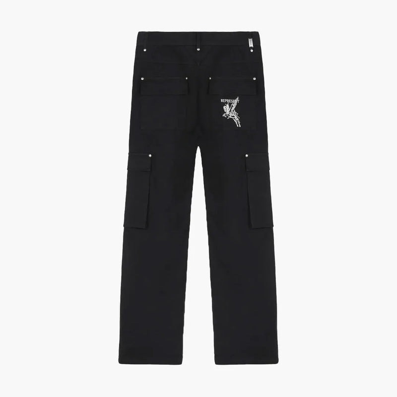 Represent Utility Cargo Pants Black Rückseite