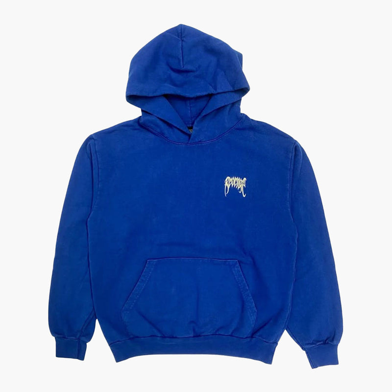 Revenge Basic Embroided Classic Logo Hoodie Dark Royal