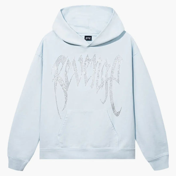 Hämnd XXXTENTACION HEARTBREAK BEJEWELED HOODIE BABY BLÅ