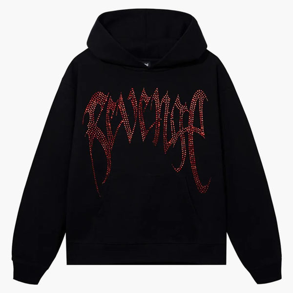 Revenge xxxtectacion Hartbreak Bejeweled Hoodie Black