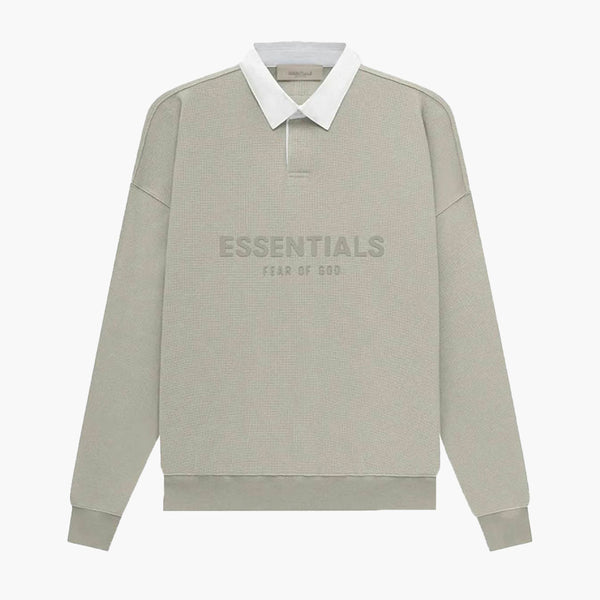 Fear of God Essentials Rugby Waffle Longsleeve Seal (SS23) front
