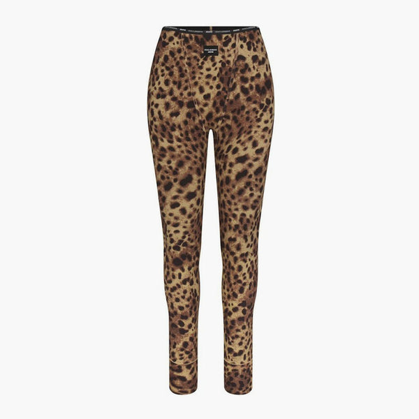 SKIMS x Dolce&Gabbana Cotton Rib Legging Leopard