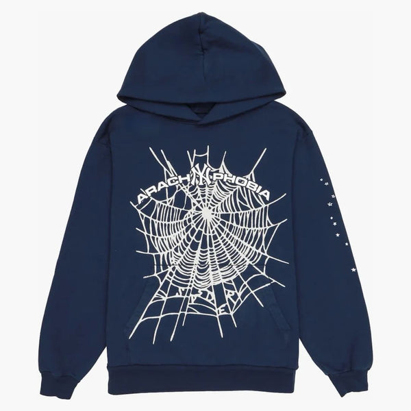 Sp5der Arach Ny Phobia Hoodie Navy