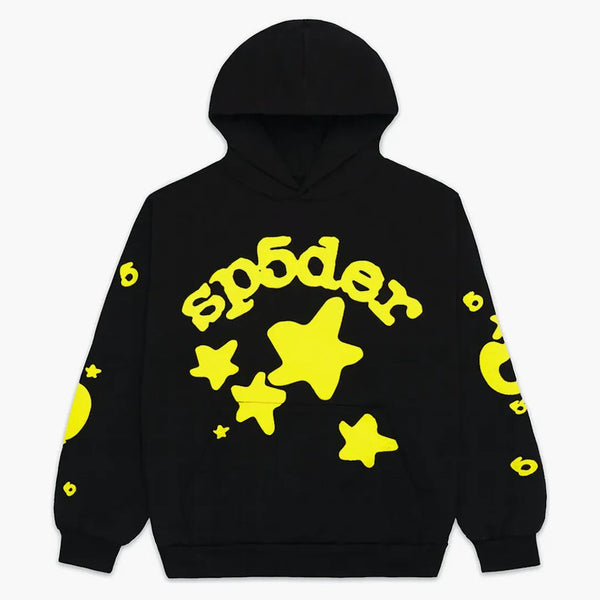 Sp5der Beluga Hoodie Onyx/yellow