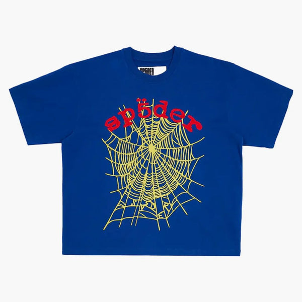 Sp5der Og Logo V2 Heavyweight Tee Navy