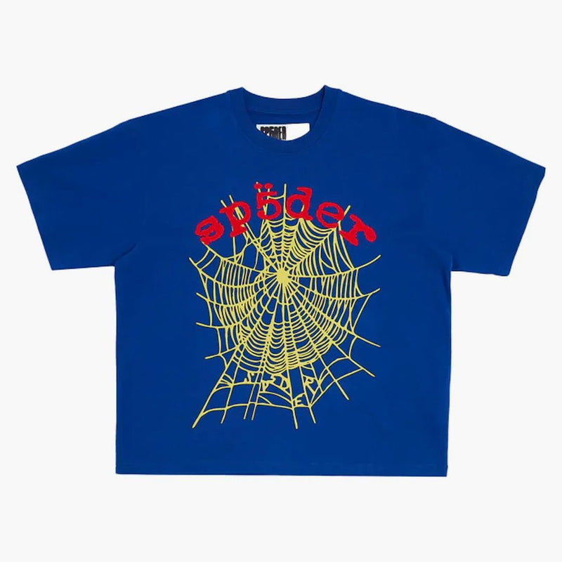 Sp5der Og Logo V2 Heavyweight Tee Navy