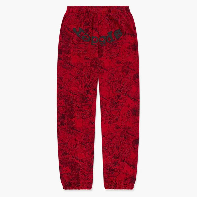 Sp5der Og Tree Camo Sweatpant Red