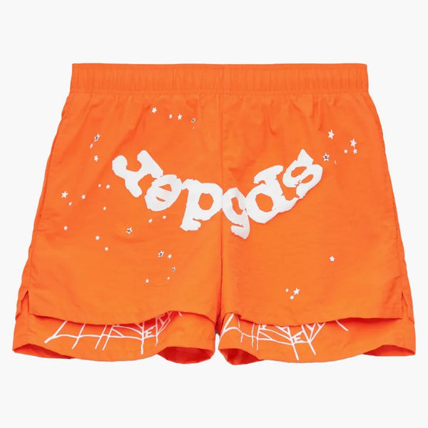 Sp5der Og Web Double Layer Short Orange