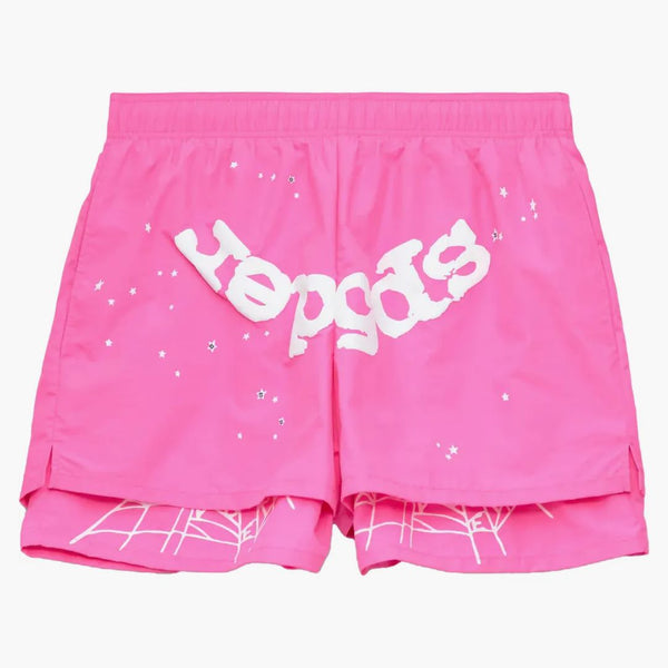 Sp5der Og Web Double Layer Short Pink